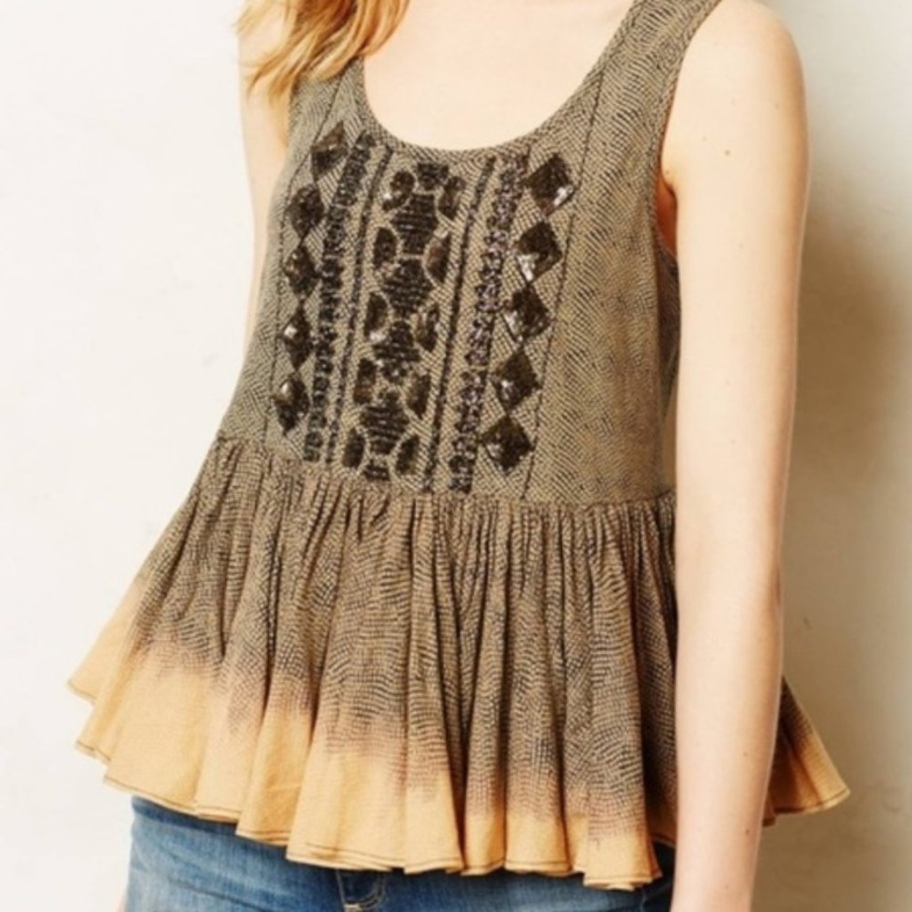 Anthropologie Akemi Kin Sequin Ombre Tank